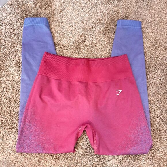 Gymshark Adapt Ombré Seamless Legging - Rose Pink/Light Blue size medium - Picture 1 of 3